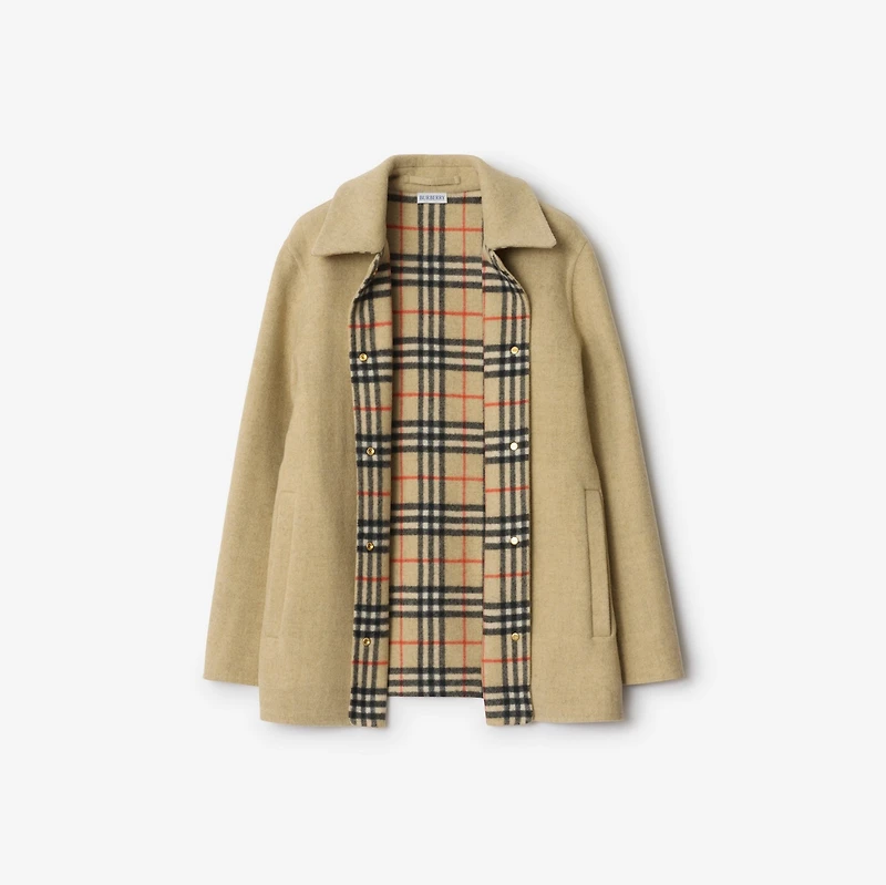 Wool Overshirt in Sand