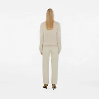 Check Label Wool Sweater in Nutmeg - Women | Burberry® Official