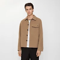 Wool Overshirt in Camel/treacle brown - Men | Burberry® Official