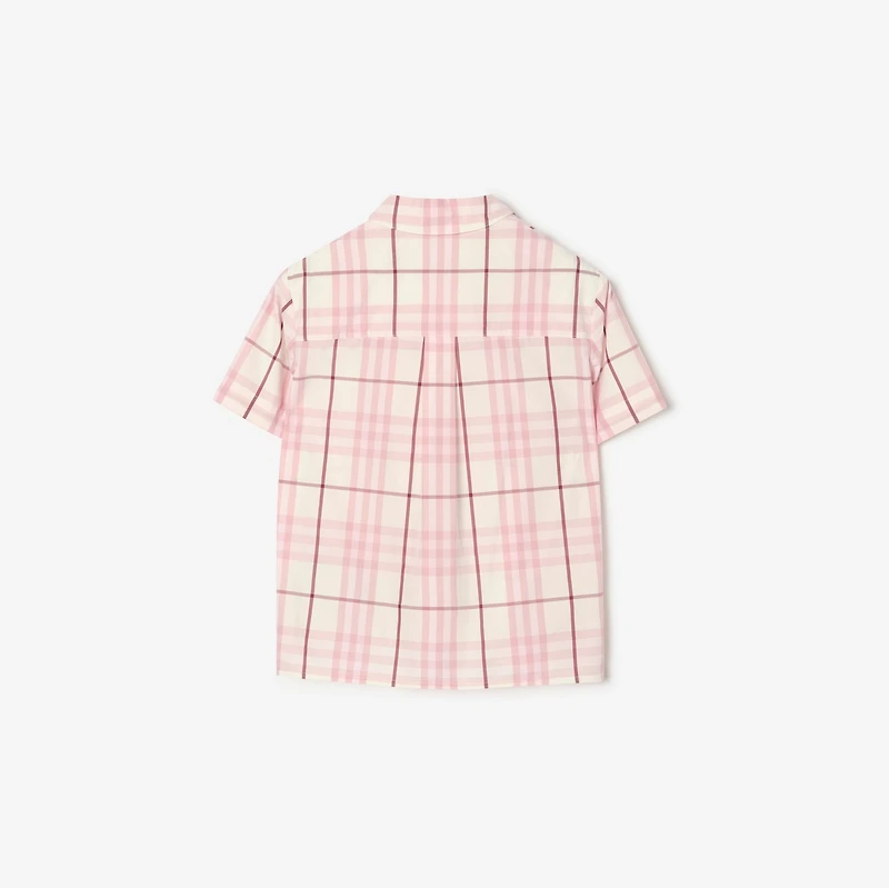 Check Cotton Shirt in Flora pink | Burberry® Official