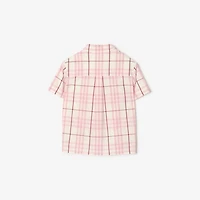Check Cotton Shirt in Flora pink | Burberry® Official