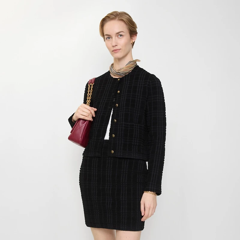 Wool Blend Jacket in Black - Women | Burberry® Official