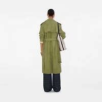 Long Nubuck Castleford Trench Coat in Wreath - Women, Leather | Burberry® Official