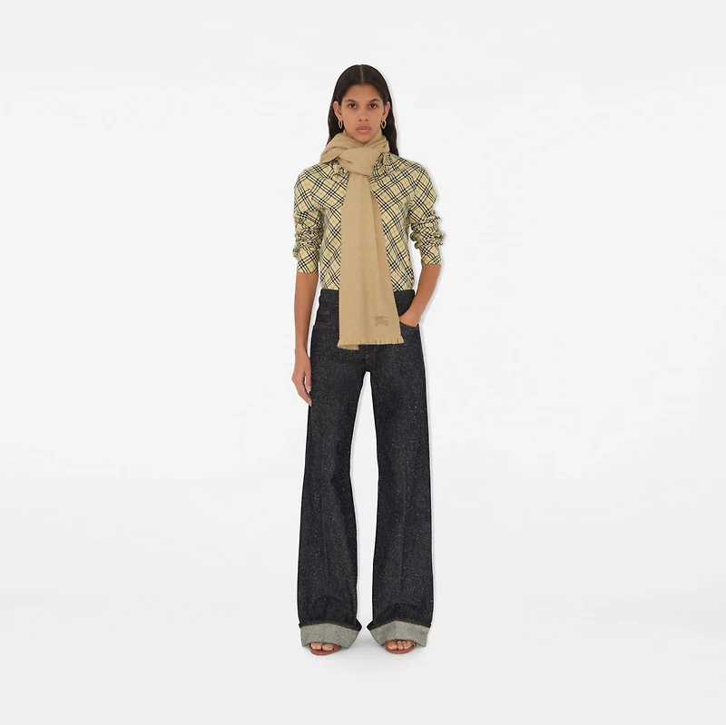 Cashmere Silk Scarf in Sand | Burberry® Official