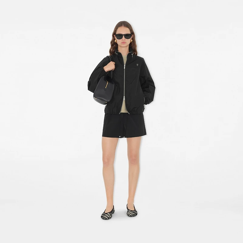 Nylon Cotton Jacket in Black - Women | Burberry® Official