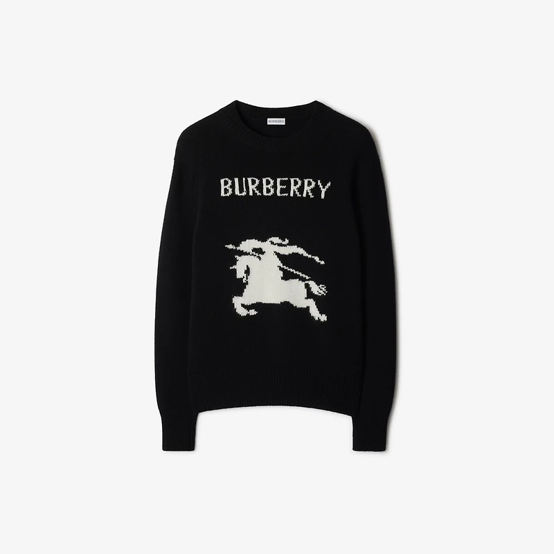 Knight Wool Cashmere Sweater in Black - Men | Burberry® Official