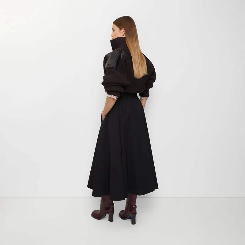 Gabardine Trench Midi Skirt in Black - Women | Burberry® Official