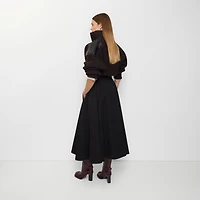 Gabardine Trench Midi Skirt in Black - Women | Burberry® Official