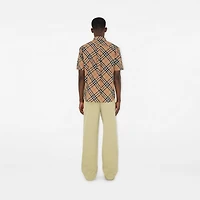 Regular Fit Check Cotton Shirt in Sand - Men | Burberry® Official