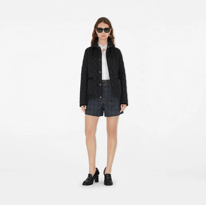 Quilted Nylon Jacket in Black/sand - Women | Burberry® Official