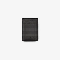 City Check Magnetic Card Case in Iron grey - Men, Cotton, Technical | Burberry® Official
