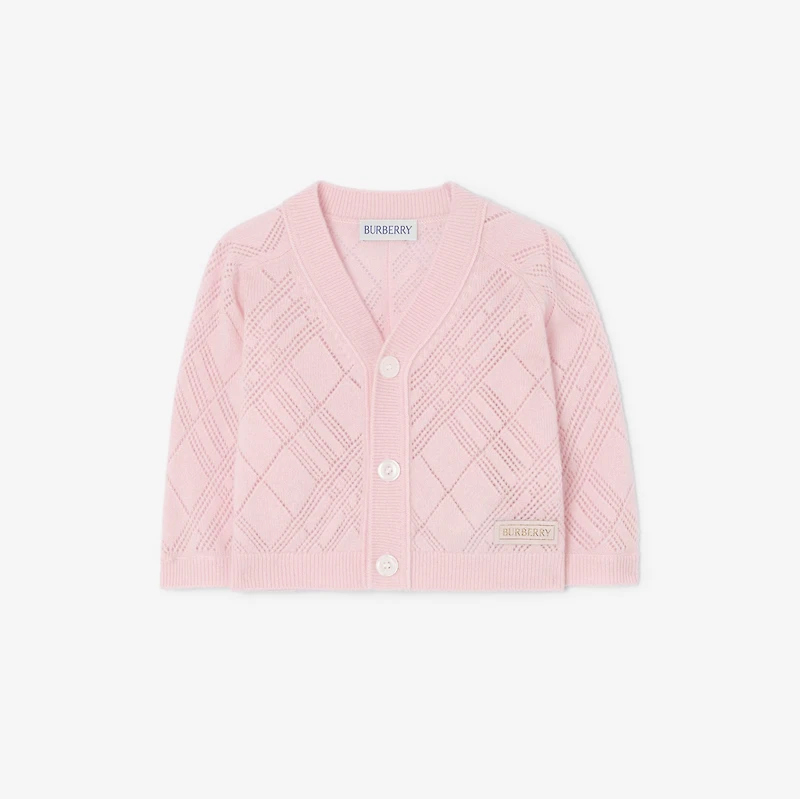 Check Cashmere Two-piece Set in Archive pink - Children | Burberry® Official