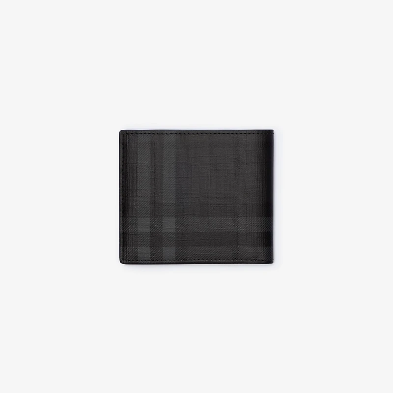 City Check Bifold Wallet in Iron grey - Men, Technical, Cotton | Burberry® Official