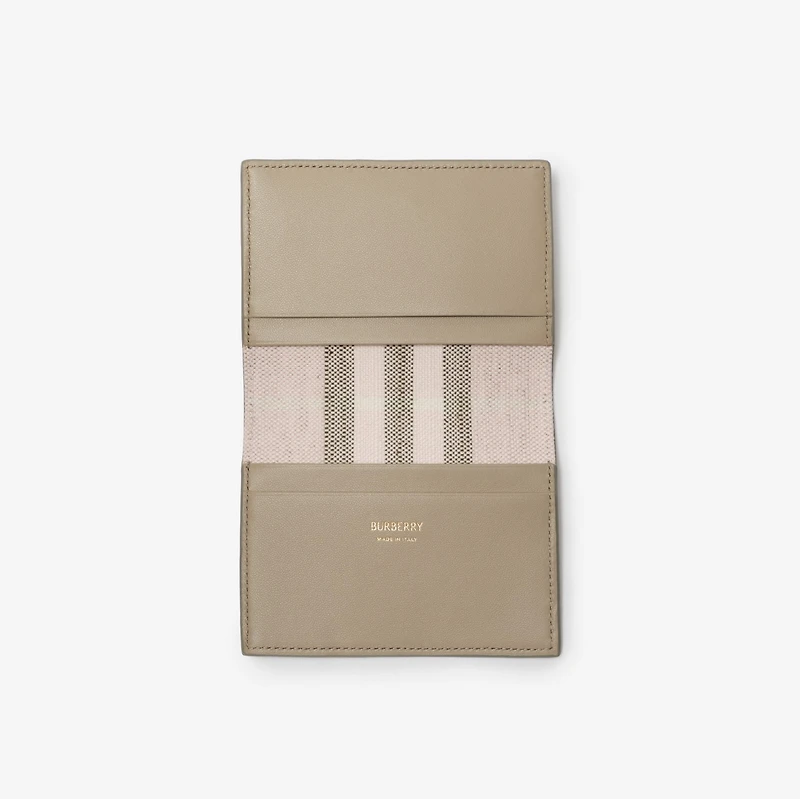 Bloomsbury Folding Card Case in Mushroom beige/mallow pink - Women, Leather | Burberry® Official