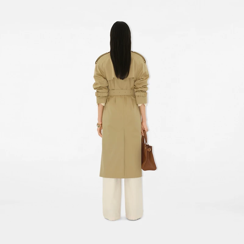 Long Check Collar Castleford Trench Coat in Hamper - Women, Cotton | Burberry® Official