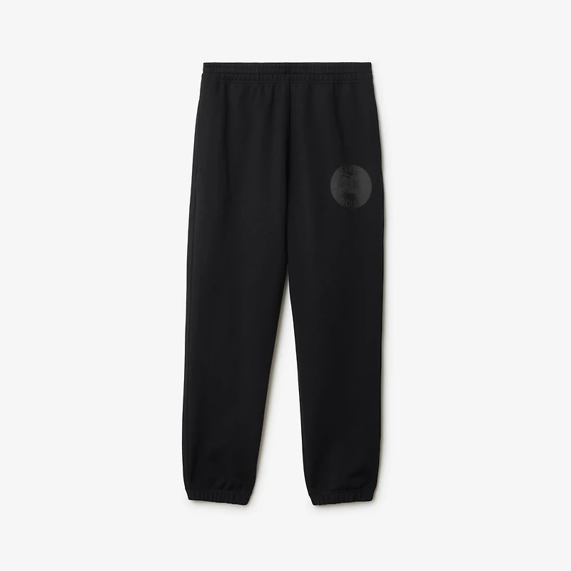 EKD Badge Cotton Jogging Pants in Black - Men | Burberry® Official