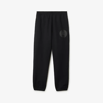 EKD Badge Cotton Jogging Pants in Black - Men | Burberry® Official