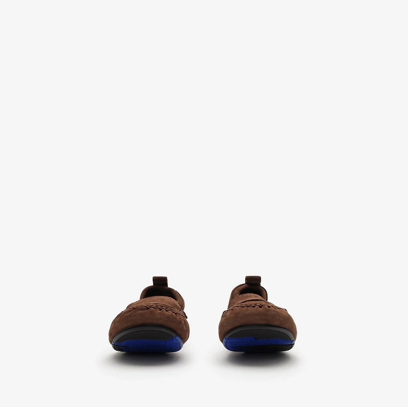 Suede Fawn Loafers in Hazel brown - Women | Burberry® Official