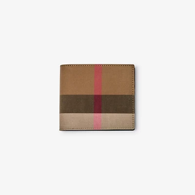 Check Bifold Wallet in Taupe brown - Men | Burberry® Official