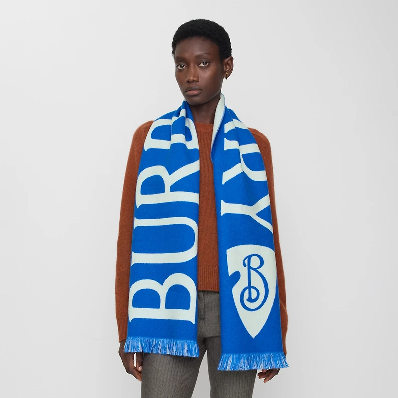 Logo Wool Scarf in Knight | Burberry® Official