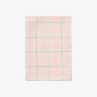 Wide Check Wool Silk Blend Scarf in Flora pink | Burberry® Official