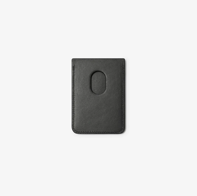 Check Magnetic Card Case in Sand - Men | Burberry® Official