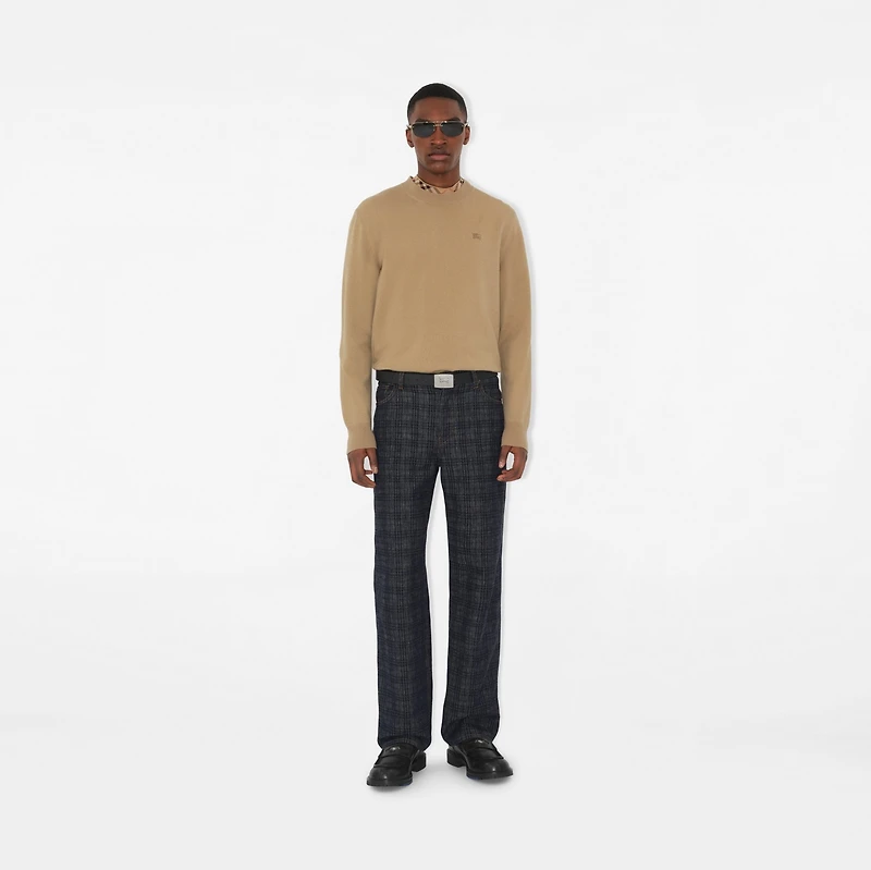 Cashmere Blend Sweater in Flax beige - Men | Burberry® Official