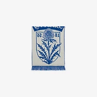 Thistle Shield Wool Scarf in Flag blue | Burberry® Official