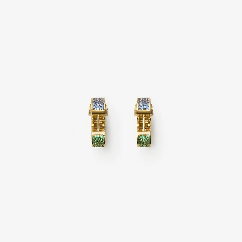 Souvenir Pavé Earrings in Gold/multicolour - Women | Burberry® Official