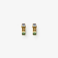 Souvenir Pavé Earrings in Gold/multicolour - Women | Burberry® Official