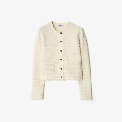 Wool Blend Jacket in Ecru white - Women | Burberry® Official