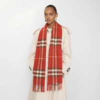Check Cashmere Scarf in Roux | Burberry® Official