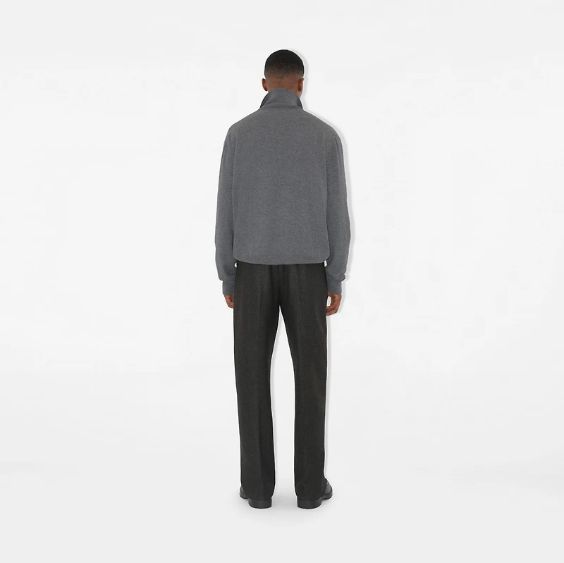 Cashmere Blend Half-zip Sweater in Grey - Men | Burberry® Official