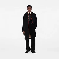 Long Camden Heritage Car Coat in Black - Men, Cotton Gabardine | Burberry® Official