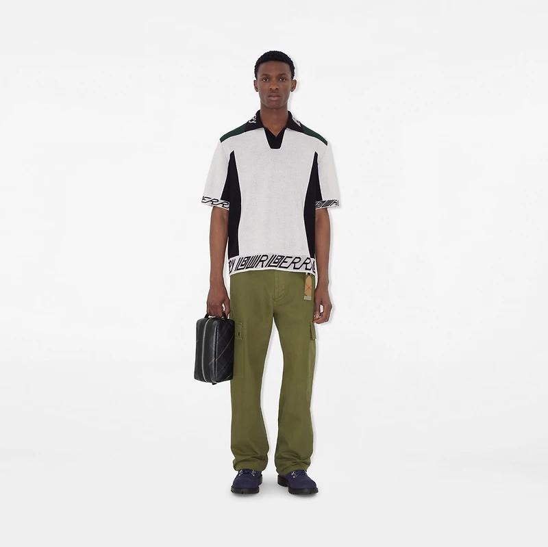 Check Travel Pouch in Midnight - Men, Cotton, Linen | Burberry® Official