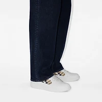 Leather and Check Terrace Sneakers​ in /sand