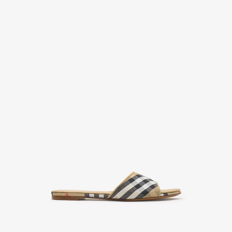 Check Sloane Slides in Sand beige - Women | Burberry® Official