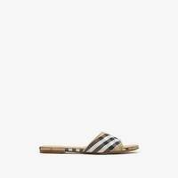 Check Sloane Slides​ in Sand beige - Women | Burberry® Official