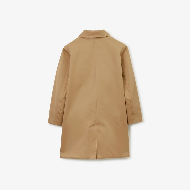 Reversible Check Gabardine Car Coat in Archive beige | Burberry® Official