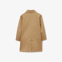 Reversible Check Gabardine Car Coat in Archive beige | Burberry® Official