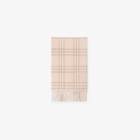 Check Cashmere Scarf in Shell - Children | Burberry® Official
