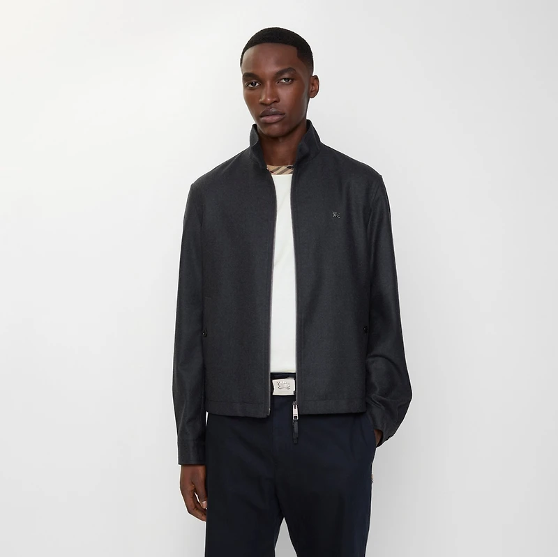 Wool Harrington Jacket in Brisk grey - Men | Burberry® Official