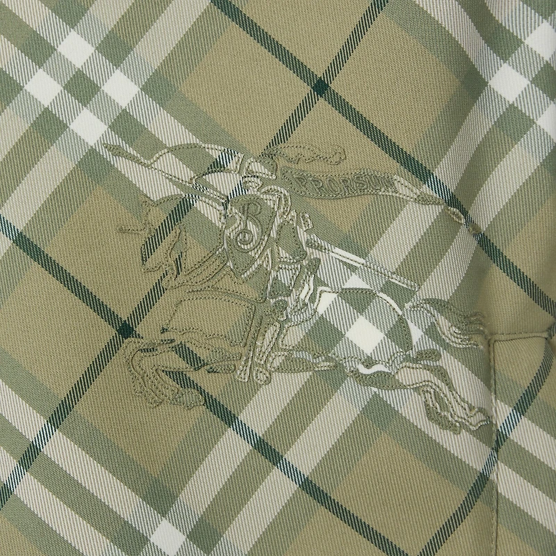 Cropped Reversible Check Hooded Jacket in Skylark - Women, Nylon | Burberry® Official