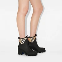 Rubber Marsh Stamp Heeled Low Boots​ in Black - Women | Burberry® Official