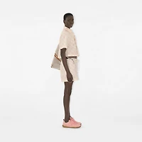 Check Cotton Pyjama Shorts in Dusky rose - Women | Burberry® Official