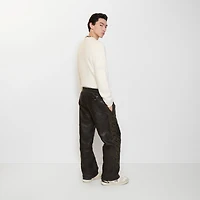 Cursive Logo Leather Trousers in Black - Men | Burberry® Official