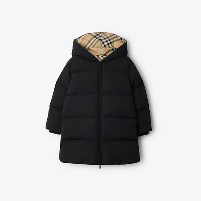 Nylon Puffer Coat in Black | Burberry® Official