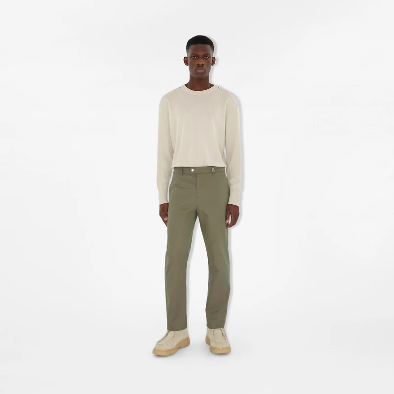 Cotton Chinos in Tent - Men | Burberry® Official