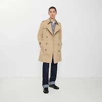 Mid-length Kensington Heritage Trench Coat in Honey beige - Men, Cotton Gabardine | Burberry® Official