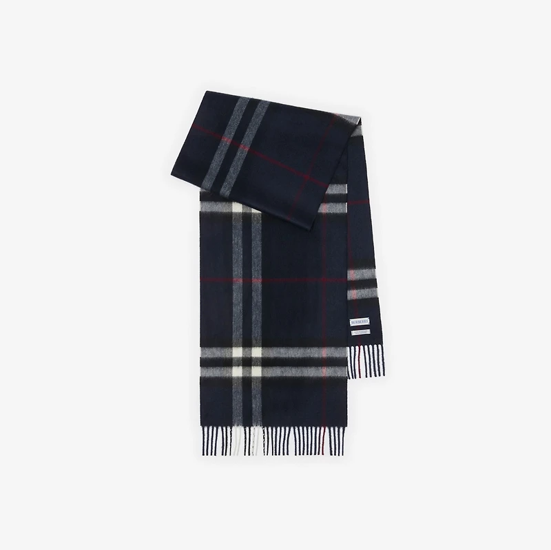 Check Cashmere Scarf in Ink | Burberry® Official
